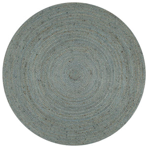 Teppich Handgefertigt Jute Rund 150 cm Olivgrün