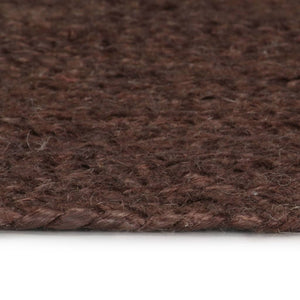 Teppich Handgefertigt Jute Rund 90 cm Braun