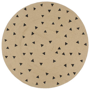 Teppich Handgefertigt Jute mit Dreiecksmuster 90 cm
