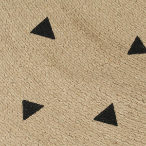Teppich Handgefertigt Jute mit Dreiecksmuster 90 cm
