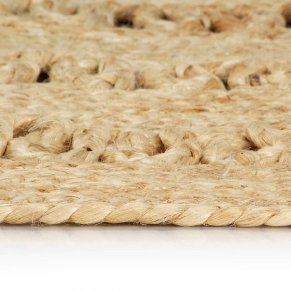 Teppich Handgefertigt Jute Geflochten 90 cm