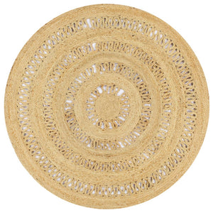 vidaXL Tapis tressé à la main en jute 120 cm