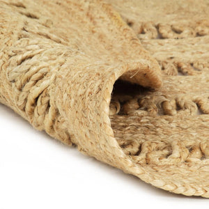 vidaXL Tapis tressé à la main en jute 120 cm
