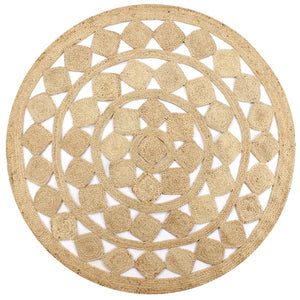 vidaXL Tapis tressé à la main en jute 90 cm