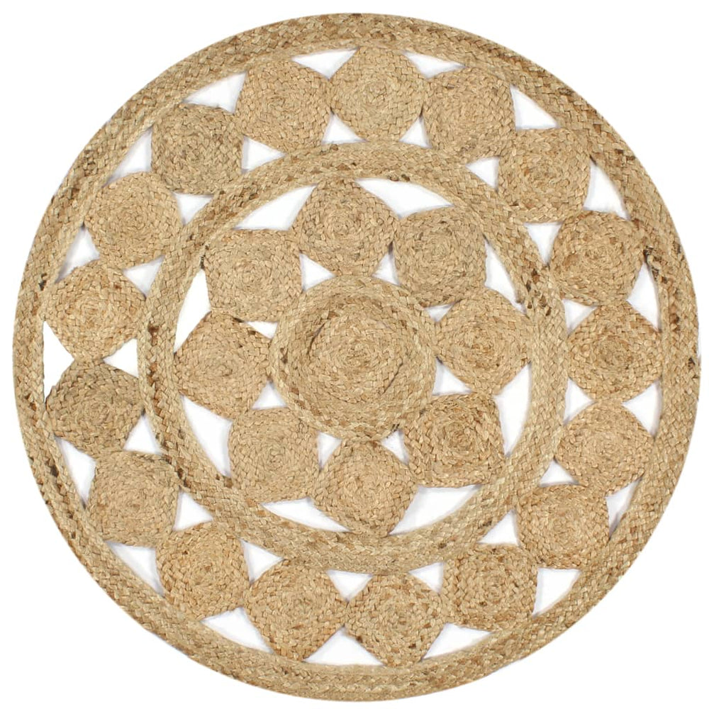 Teppich Handgefertigt Geflochten Jute 150 cm