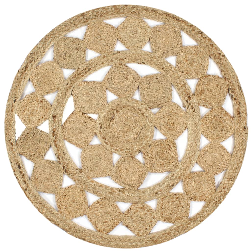 Teppich Handgefertigt Geflochten Jute 150 cm