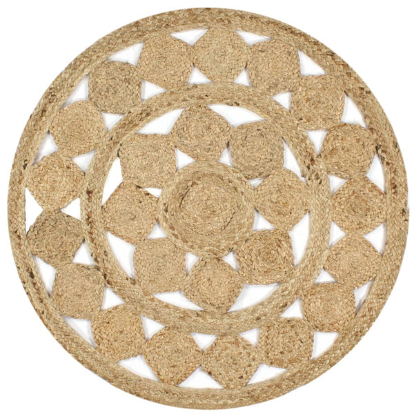 Teppich Handgefertigt Geflochten Jute 150 cm
