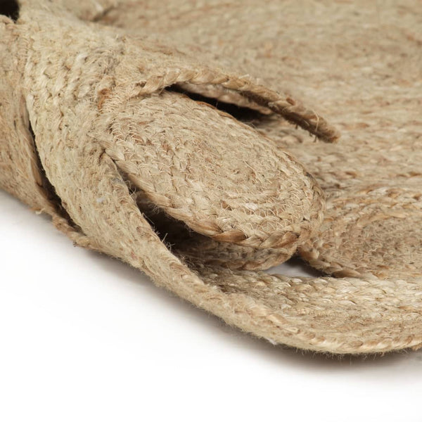 vidaXL Tapis tressé à la main en jute 120 cm