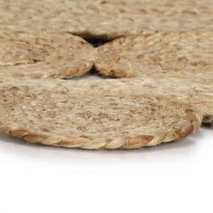 vidaXL Tapis tressé à la main en jute 120 cm