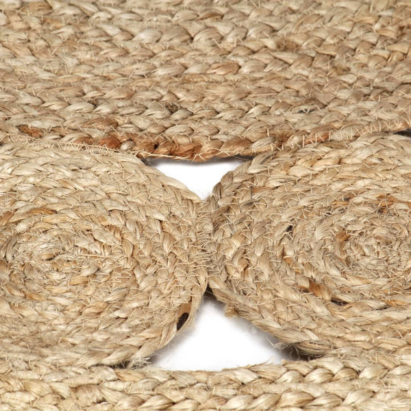 vidaXL Tapis tressé à la main en jute 120 cm
