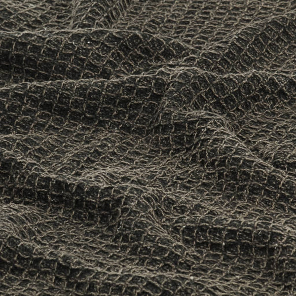 vidaXL Plaid en coton 125x150 cm Anthracite/Marron