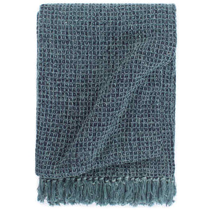 vidaXL Jeté de lit en coton 125x150 cm bleu indigo