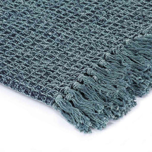 vidaXL Jeté de lit en coton 125x150 cm bleu indigo