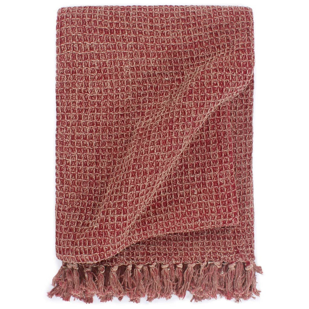 vidaXL Couvre-lit en coton 220x250 cm bordeaux