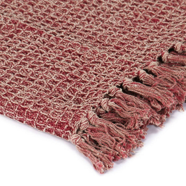 vidaXL Couvre-lit en coton 220x250 cm bordeaux