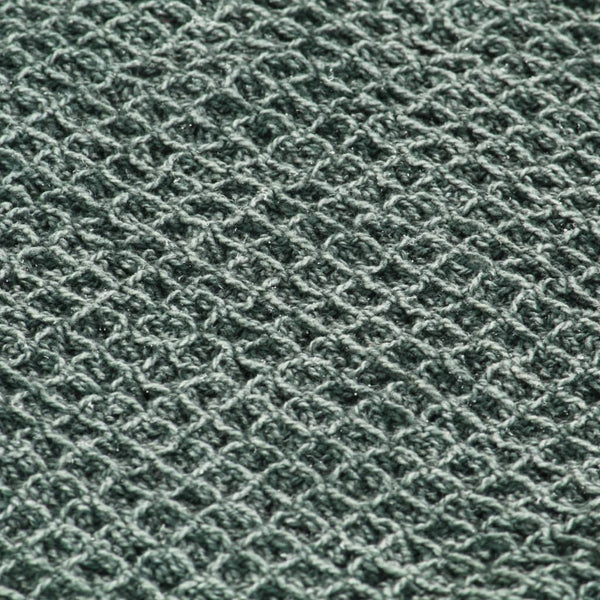 vidaXL Jeté de canapé en coton 125x150 cm Vert foncé