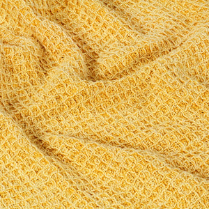 vidaXL Plaid en coton 125x150 cm jaune moutarde
