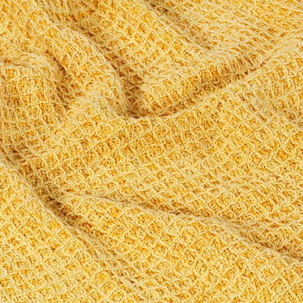 vidaXL Plaid en coton 160x210 cm Jaune moutarde