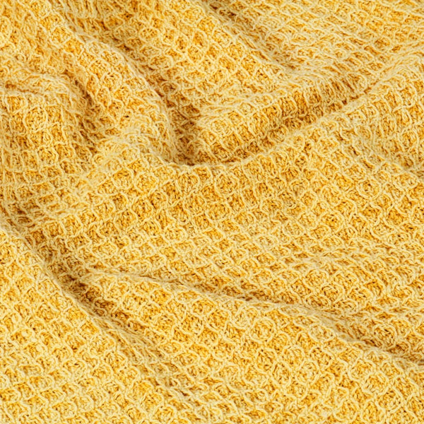 vidaXL Jeté de lit en coton 220x250 cm jaune moutarde