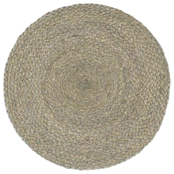 vidaXL Sets de table 4 pcs Gris 38 cm Rond Jute