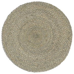 Tischsets 6 Stk. Grau 38 cm Rund Jute