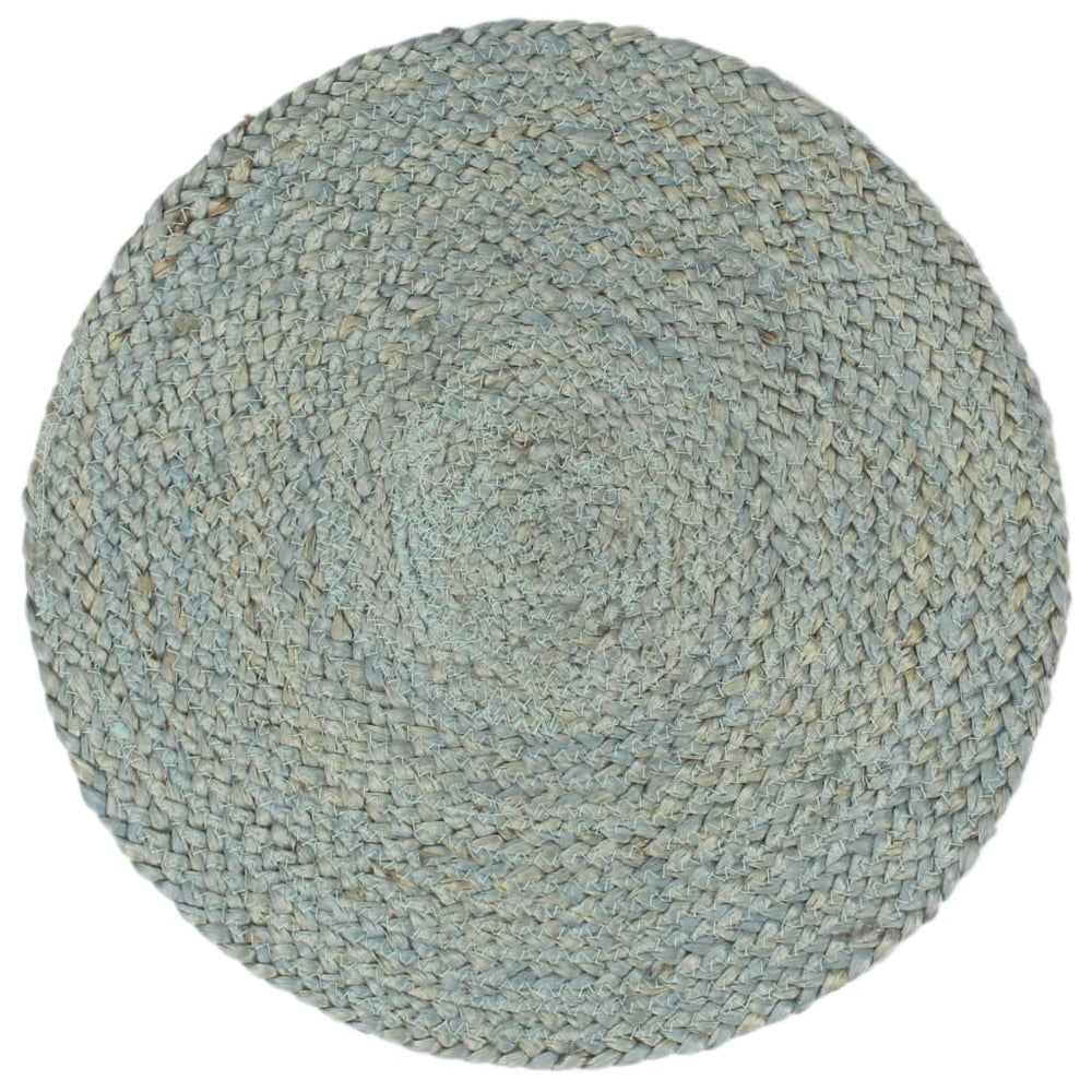 Tischsets 4 Stk. Olivgrün 38 cm Rund Jute