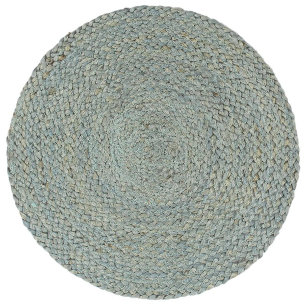 Tischsets 6 Stk. Uni Olivgrün 38 cm Rund Jute