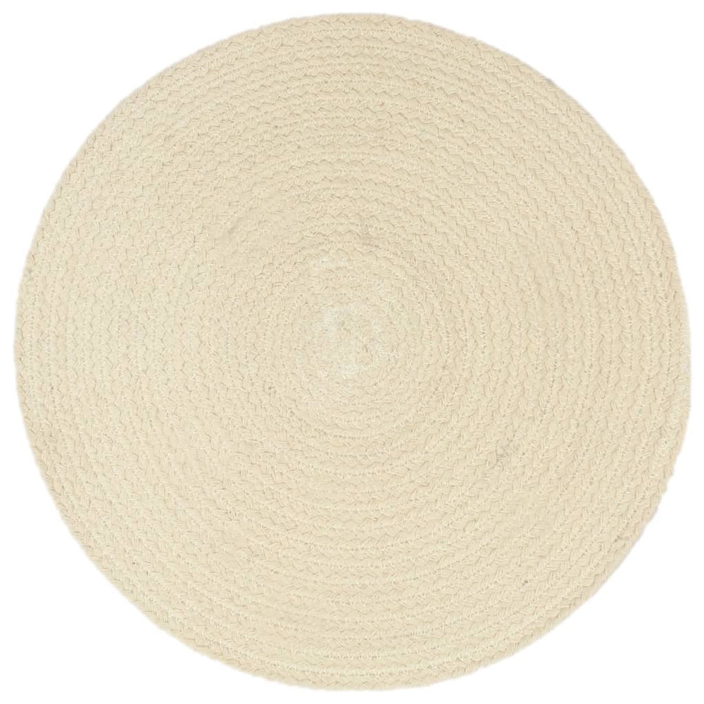 Tischsets 4 Stk. Natur 38 cm Rund Baumwolle