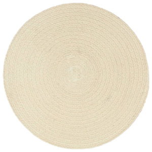 Tischsets 4 Stk. Natur 38 cm Rund Baumwolle