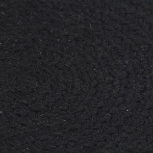 Tischsets 6 Stk. Uni Schwarz 38 cm Rund Baumwolle