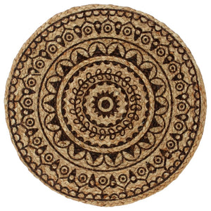 Tischsets 4 Stk. Dunkelbraun 38 cm Rund Jute