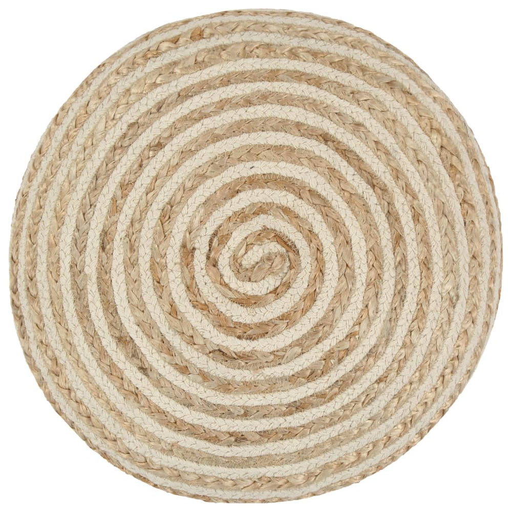 Handgefertigter Sitzpuff 40 x 45 cm Jute