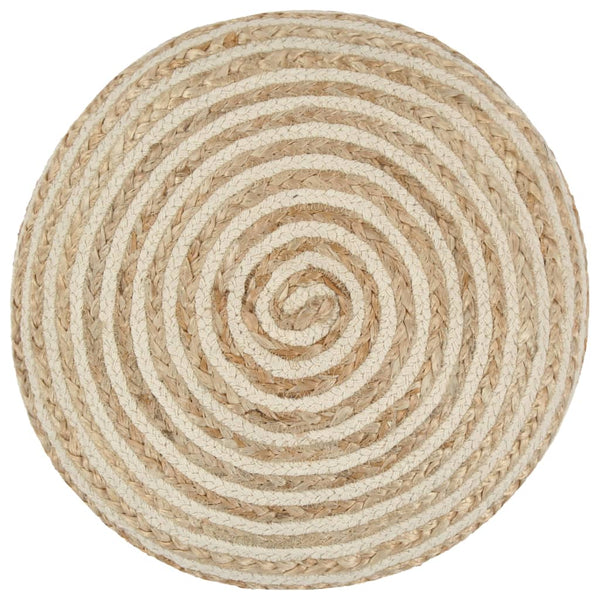 Handgefertigter Sitzpuff 40 x 45 cm Jute