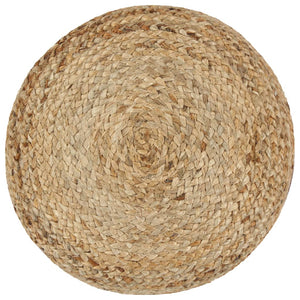 Handgefertigter Sitzpuff Olivgrün 40 x 45 cm Jute