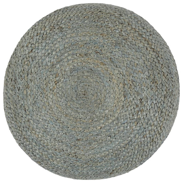 Handgefertigter Sitzpuff Olivgrün 45 x 30 cm Jute