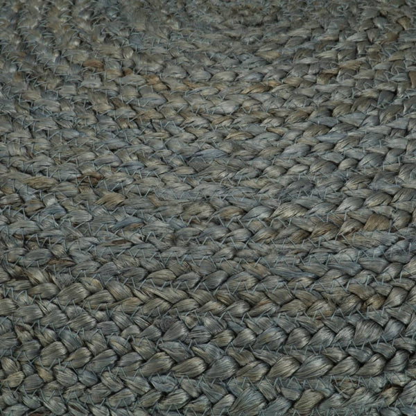 Handgefertigter Sitzpuff Olivgrün 45 x 30 cm Jute