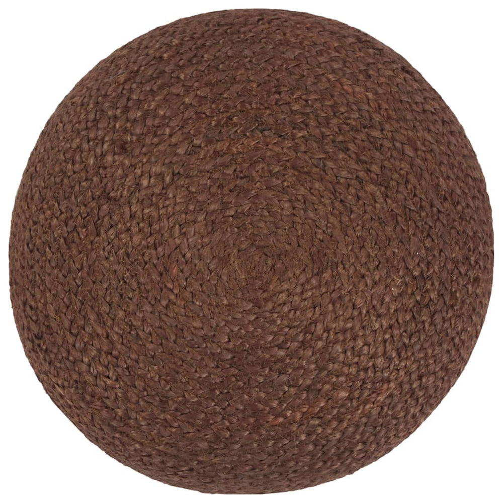 Handgefertigter Sitzpuff Braun 40 x 45 cm Jute