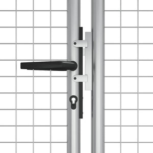 Gartentor verzinkter Stahl 400 x 125 cm Silber