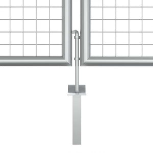 Gartentor verzinkter Stahl 400 x 125 cm Silber