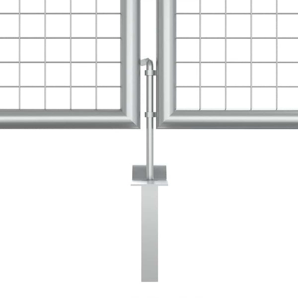 Gartentor verzinkter Stahl 400 x 125 cm Silber