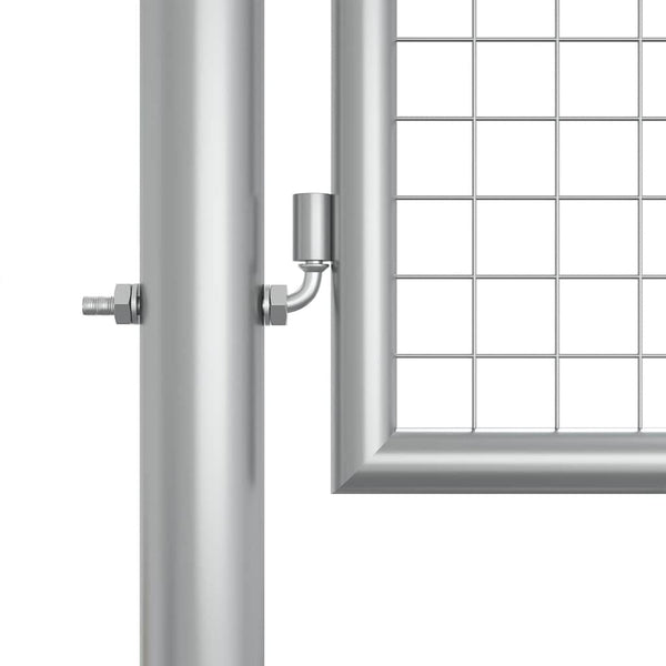 Gartentor verzinkter Stahl 400 x 125 cm Silber
