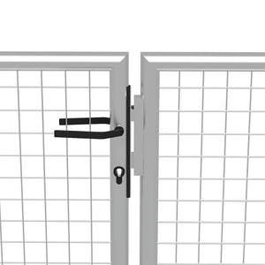 Gartentor verzinkter Stahl 400 x 150 cm Silber