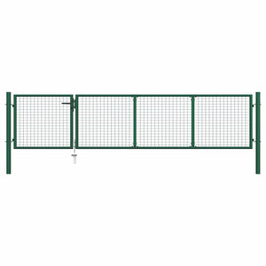 Gartentor aus Stahl 350 x 75 cm Grün