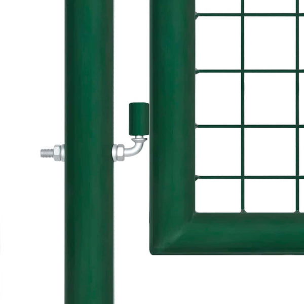 Gartentor aus Stahl 350 x 100 cm Grün