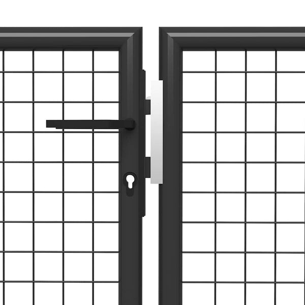 Gartentor aus Stahl 350 x 175 cm Anthrazit