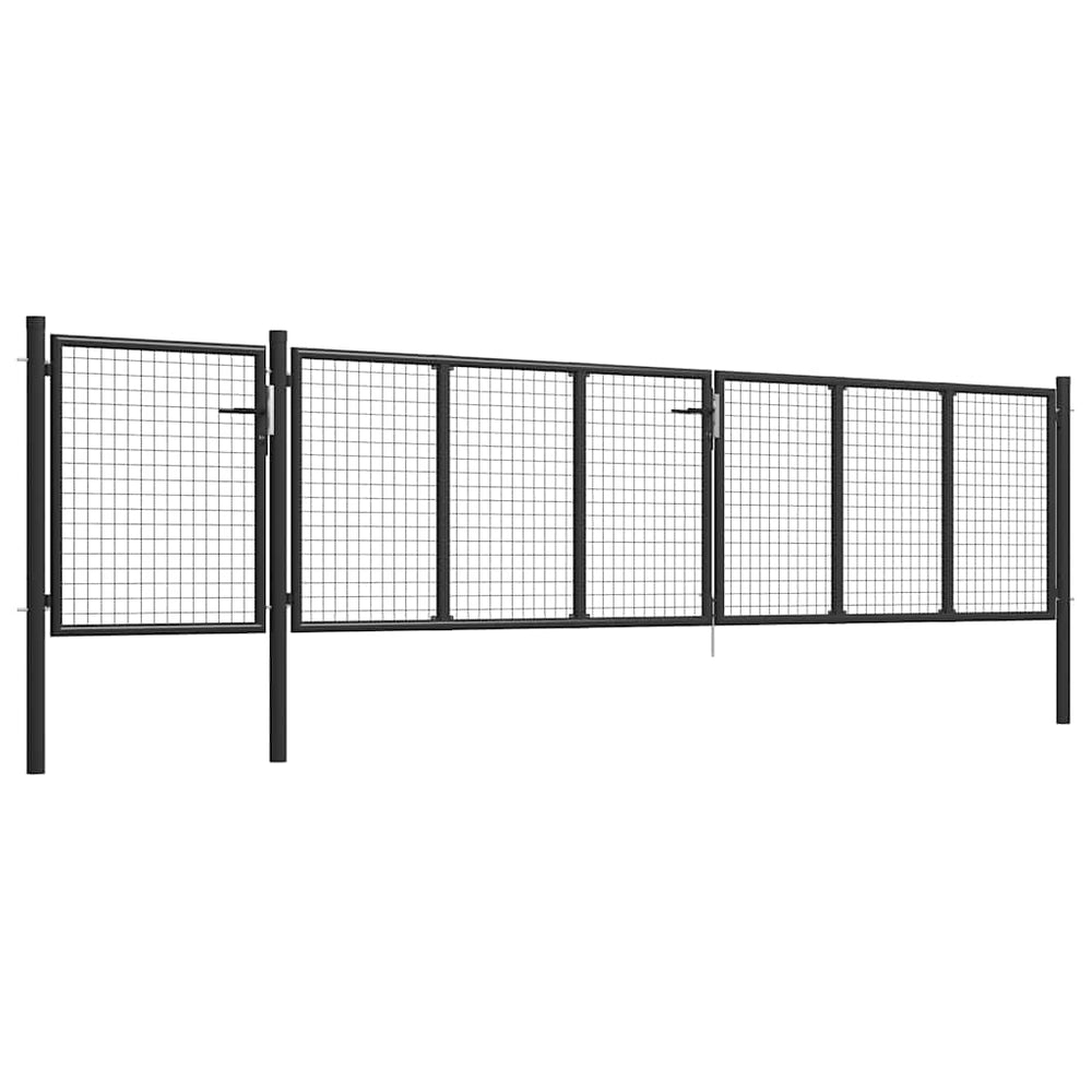 vidaXL Garden Gate Steel 500x75 cm Anthracite