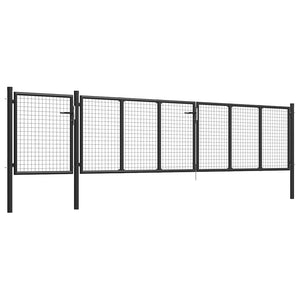 Gartentor Stahl 500×75 cm Anthrazit