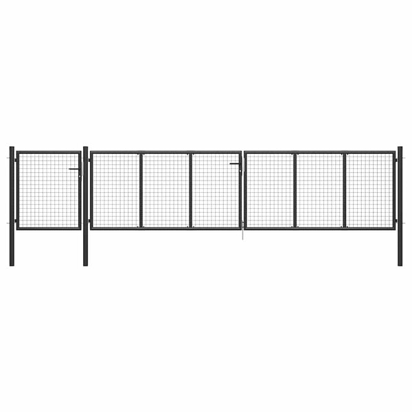 vidaXL Portail de jardin en acier 500x100 cm anthracite