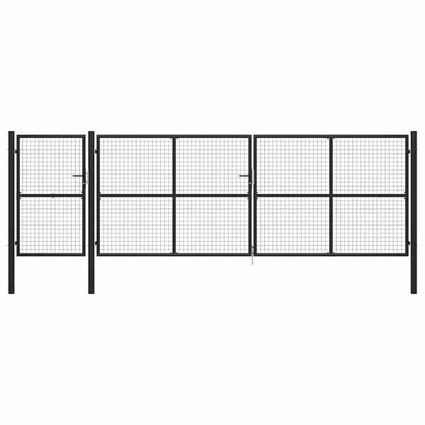 Gartentor Stahl 500×150 cm Anthrazit