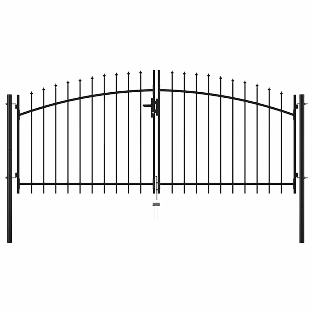 vidaXL Woerden Double-Door Garden Gate with Spear Top 299.5 x 149.5 cm